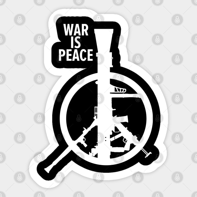 War Is Peace: George Orwell Tribute - Art for Peace, Freedom, and Unity Sticker by Boogosh